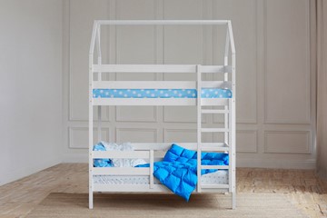 Двухъярусная кровать Домик, цвет белый в Липецке