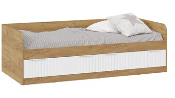 Кровать в детскую ТриЯ Хилтон Тип 1 900 (Дуб Крафт Золотой/Белый матовый) в Липецке