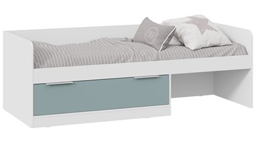 Односпальная детская кровать Марли Тип 1 (Белый/Серо-голубой) в Липецке