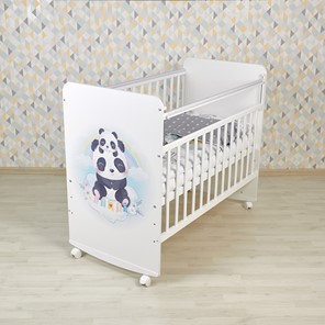 Детская кровать Фея 702 Милые панды, белый в Липецке