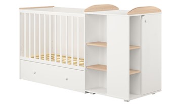 Детская кровать-шкаф с комодом POLINI Kids Ameli 800 Белый / Дуб пастельный, серия AMELI в Липецке