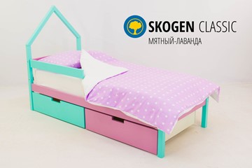 Детская кровать-домик мини Skogen мятный-лаванда в Липецке