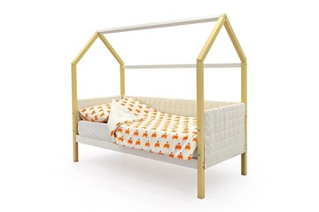 Детская кровать-домик «Svogen бежево-белый» мягкая в Липецке