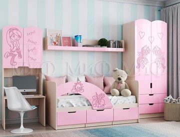 Детская спальня Юниор-3, Розовый металлик в Липецке