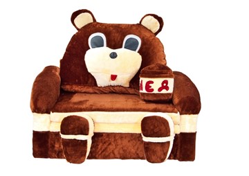 Диван детский Медведь с подушкой, ширина 120 см в Липецке