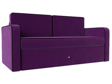 Детский диван-трансформер Смарт, Фиолетовый\Черный (Микровельвет) в Липецке