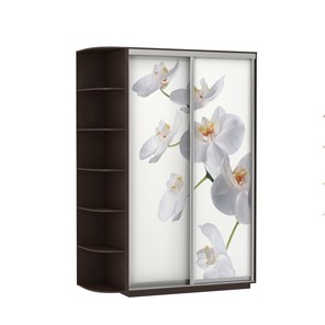 Шкаф Экспресс 1700x600x2200, со стеллажом, Орхидея белая/венге в Липецке