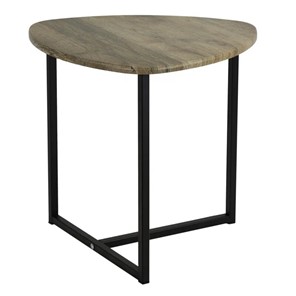 Круглый столик Мебелик BeautyStyle-11 (дуб крымский состаренный/черный) в Липецке