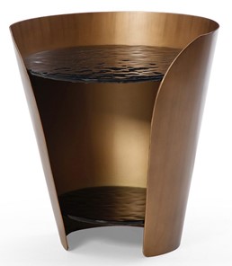 Стеклянный столик в гостиную ET6123 (D48,6) закаленное стекло/бронзовый в Липецке