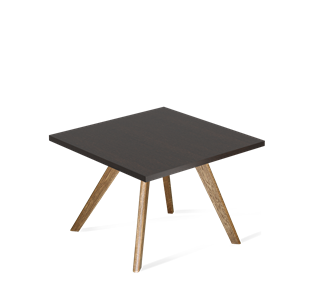 Квадратный столик SHT-S39 / SHT-TT 60/60 ЛДСП (венге луизиана/брашированный коричневый) в Липецке