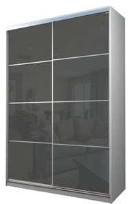 Шкаф MAX МШ-23-6-16-22, Профиль Серебро/Цвет Белый/Oracal Темно-серый в Липецке