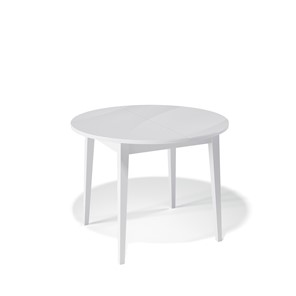Стеклянный обеденный стол Kenner 1000M (Белый/Стекло белое сатин) в Липецке