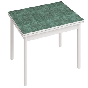 Кухонный стол СТ22, Белый/Зеленый мрамор в Липецке