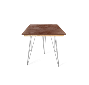 Керамический кухонный стол SHT-TU10 (3 шт.)/ТT8 60/60 (хром лак/прозрачный лак/коричневая сепия) в Липецке