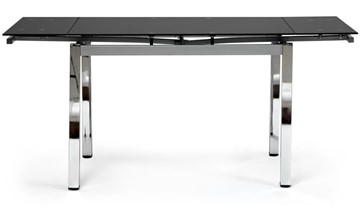 Стеклянный стол CAMPANA ( mod. 346 ) металл/стекло 70x110/170x76, хром/черный арт.11413 в Липецке