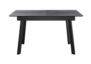 Керамический обеденный стол DikLine SKH125 Керамика Серый мрамор/подстолье черное/опоры черные (2 уп.) в Липецке