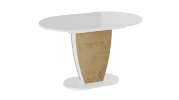 Овальный стол Монреаль тип 1 (Белый глянец/Бунратти) в Липецке