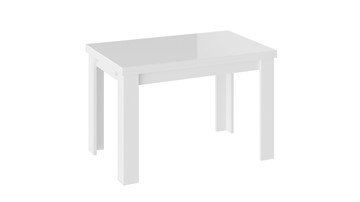 Обеденный раздвижной стол ТриЯ Норман тип 1, цвет Белый/Стекло белый глянец в Липецке