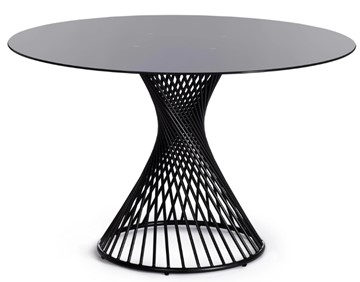 Стеклянный обеденный стол BERTOIA (mod. GT21) металл/стекло, Black (черный) арт.20595 в Липецке