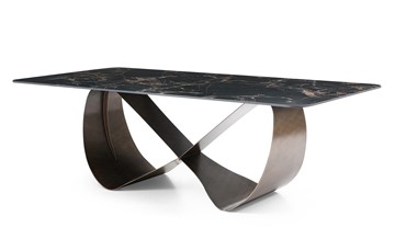 Керамический кухонный стол DT9305FCI (240) черный керамика/бронзовый в Липецке
