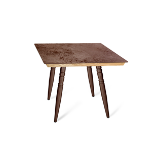 Керамический обеденный стол SHT-TU15 (4 шт.)/ТT8 60/60 (медный металлик/прозрачный лак/коричневая сепия) в Липецке