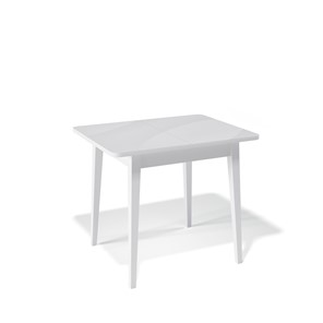 Кухонный раскладной стол Kenner 900M (Белый/Стекло белое глянец) в Липецке