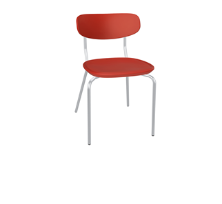 Обеденный стул SHT-ST85-2/SB85-2/S85M (красный/хром лак) в Липецке