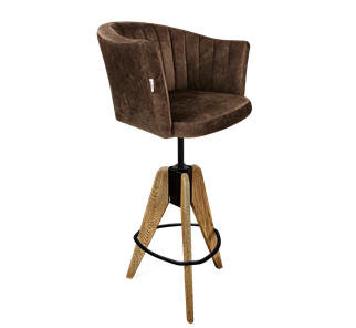 Барный стул SHT-ST42-1 / SHT-S92 (кофейный трюфель/браш.коричневый/черный муар) в Липецке