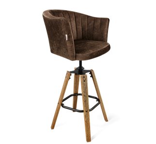 Барный стул SHT-ST42-1 / SHT-S93 (кофейный трюфель/браш.коричневый/черный муар) в Липецке