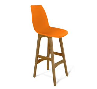 Барный стул SHT-ST29/S65 (оранжевый ral2003/светлый орех) в Липецке