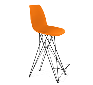 Барный стул SHT-ST29/S66 (оранжевый ral2003/черный муар) в Липецке