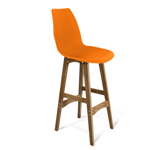Барный стул SHT-ST29/S65 (оранжевый ral2003/дуб брашированный коричневый) в Липецке