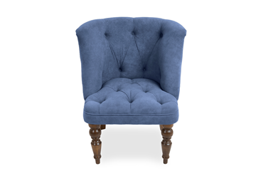 Мягкое кресло Бриджит синий ножки коричневые в Липецке