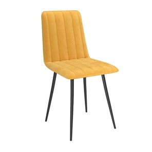 Обеденный стул Тахо, велюр тенерифе куркума/Цвет металл черный в Липецке