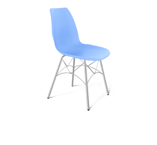Обеденный стул SHT-ST29/S107 (голубой pan 278/хром лак) в Липецке