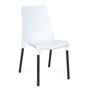 Обеденный стул GENIUS (mod 75) 46x56x84 белый/черные ножки арт.12829 в Липецке