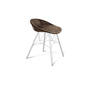 Обеденный стул SHT-ST19-SF1 / SHT-S100 (кофейный трюфель/хром лак) в Липецке