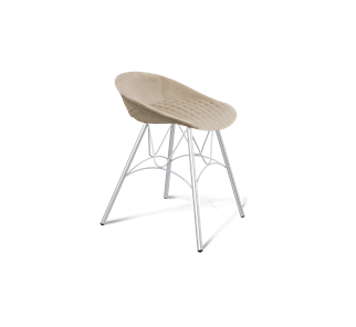 Обеденный стул SHT-ST19-SF1 / SHT-S100 (ванильный крем/хром лак) в Липецке