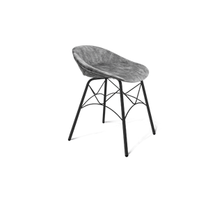 Обеденный стул SHT-ST19-SF1 / SHT-S107 (дымный/черный муар) в Липецке