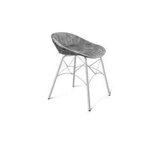 Обеденный стул SHT-ST19-SF1 / SHT-S107 (дымный/хром лак) в Липецке