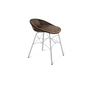Обеденный стул SHT-ST19-SF1 / SHT-S107 (кофейный трюфель/хром лак) в Липецке