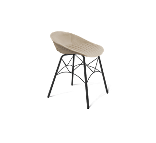 Обеденный стул SHT-ST19-SF1 / SHT-S107 (ванильный крем/черный муар) в Липецке