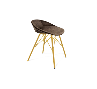 Обеденный стул SHT-ST19-SF1 / SHT-S37 (кофейный трюфель/золото) в Липецке