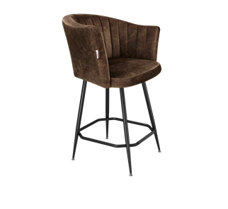 Полубарный стул SHT-ST42-1 / SHT-S148-1 (кофейный трюфель/черный муар) в Липецке