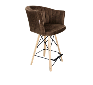 Полубарный стул SHT-ST42-1 / SHT-S80-1 (кофейный трюфель/прозрачный лак/черный) в Липецке