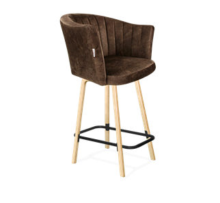 Полубарный стул SHT-ST42-1 / SHT-S94-1 (кофейный трюфель/прозрачный лак/черный муар) в Липецке