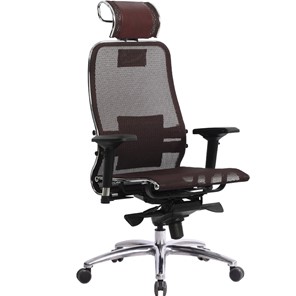 Кресло офисное Метта Samurai S-3.04, темно-бордовый в Липецке