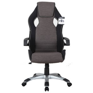 Кресло Brabix Techno GM-002 (ткань, черное/серое, вставки белые) в Липецке