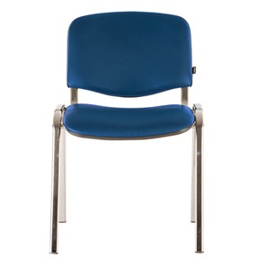 Офисный стул Brabix Iso CF-001 (хромированный каркас, кожзам синий) 531428 в Липецке