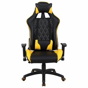 Компьютерное кресло Brabix GT Master GM-110 (две подушки, экокожа, черное/желтое) 531927 в Липецке